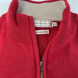 PETER MILLAR. MEN’S WOOL HALF ZIP VEST